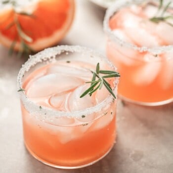 Italian Greyhound Cocktail with Rosemary Sugar