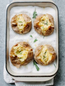 The Ultimate Baked Potato - Salt-Roasted Potatoes with Rosemary Butter