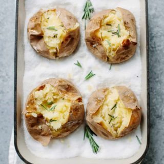The Ultimate Baked Potato - Salt-Roasted Potatoes with Rosemary Butter