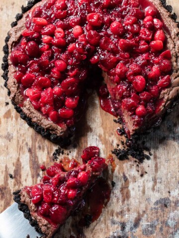 Cranberry Chocolate Cream Tart