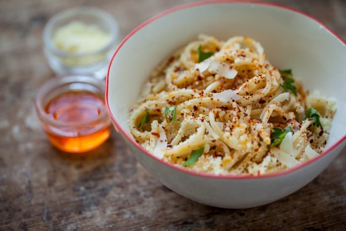 Midnight Spaghetti with Pecorino and Chili - Familystyle Food