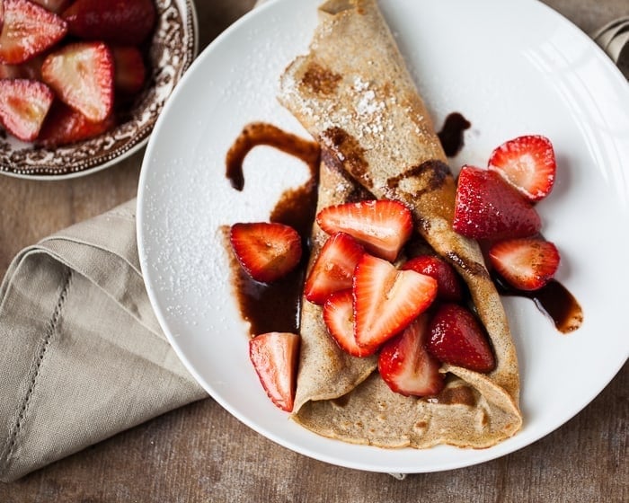 Nutella Crepes with Strawberries