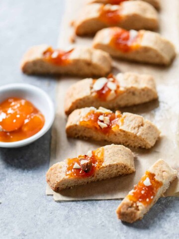 Rustic Apricot Almond Jam Cookies