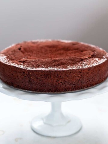 Chocolate Almond Caprese Cake