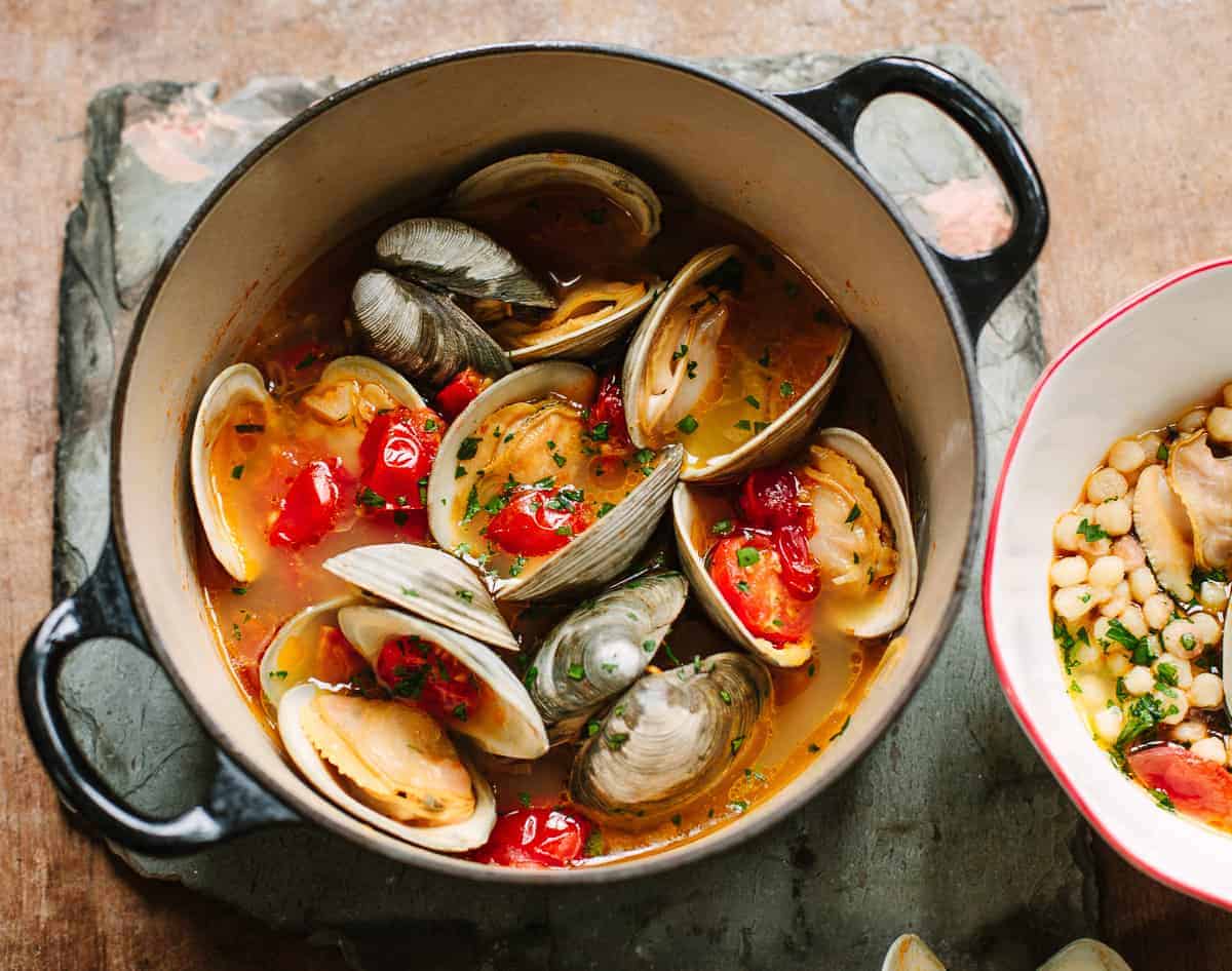 Clams In Crazy Water Acqua Pazza Familystyle Food