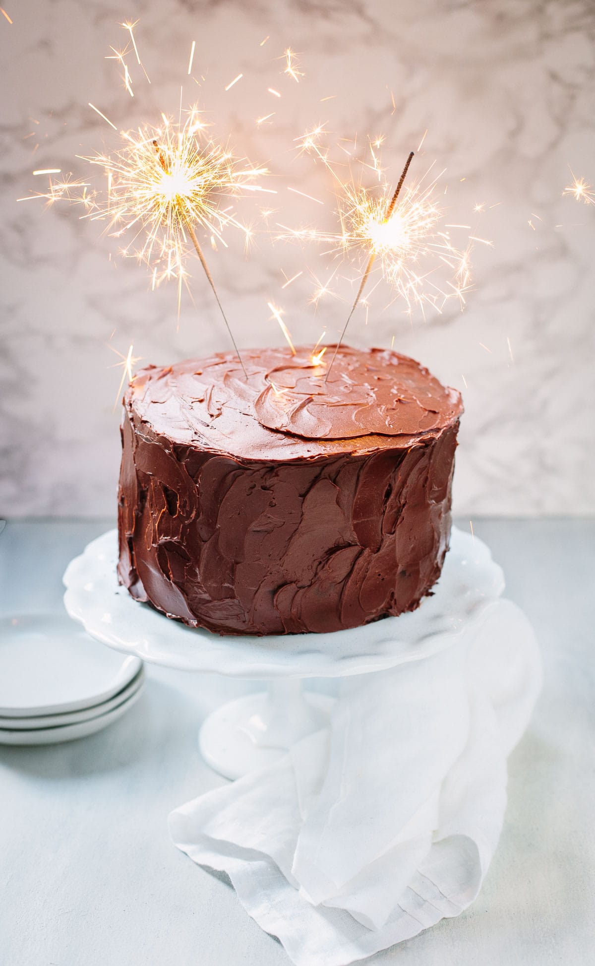 Chocolate Birthday Cake With Chocolate Ganache Familystyle Food