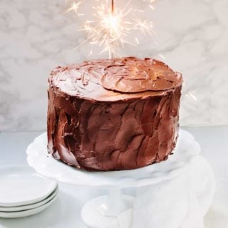 Chocolate Birthday Cake with Chocolate Ganache