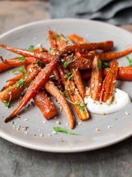 Simple Roasted Carrots with Orange and North African Spice (Dukkah)