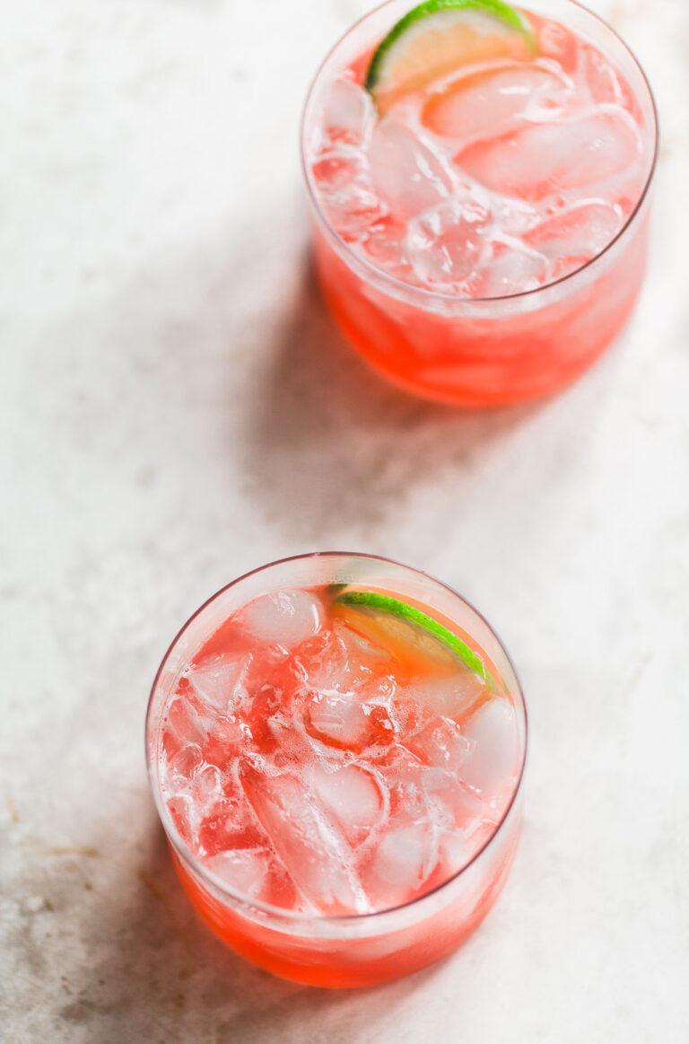 Refreshing Rhubarb Cocktail with Tequila and Lime