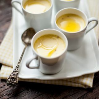 olive oil and vanilla French custard pots