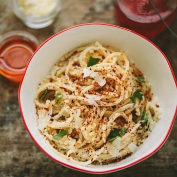 Midnight Spaghetti with Pecorino and Chili - Familystyle Food