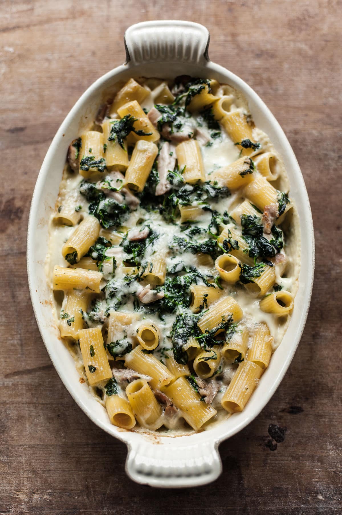 Baked Chicken Pasta with Spinach - Familystyle Food