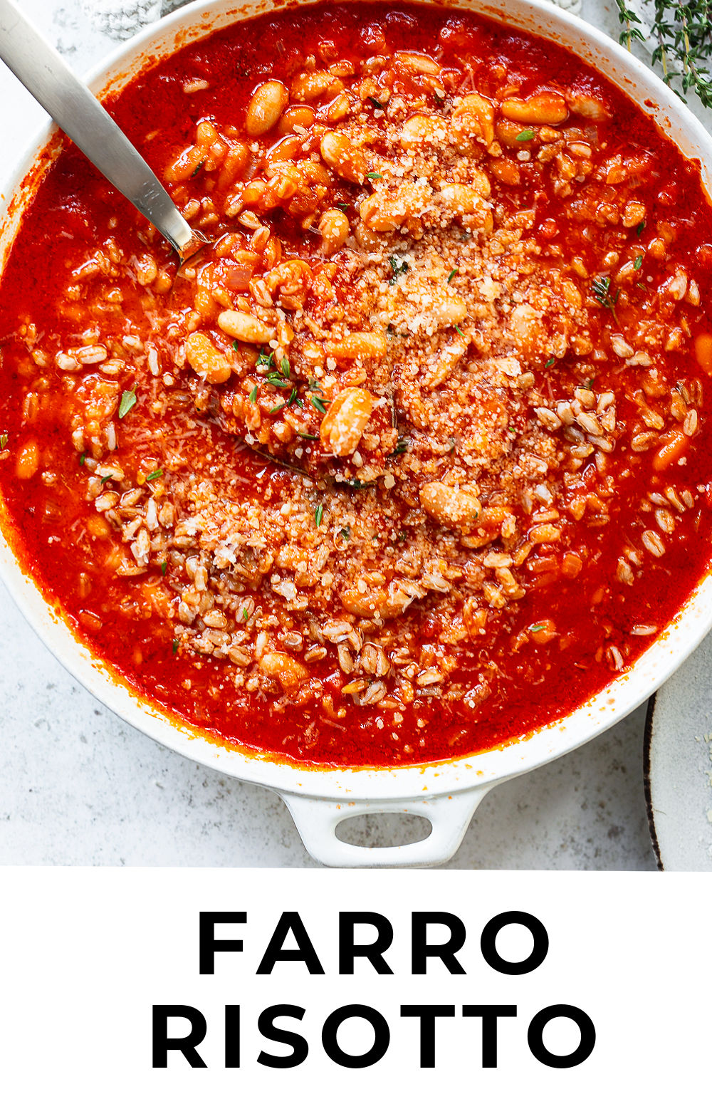 Shortcut Farro Risotto with Tomatoes - Familystyle Food