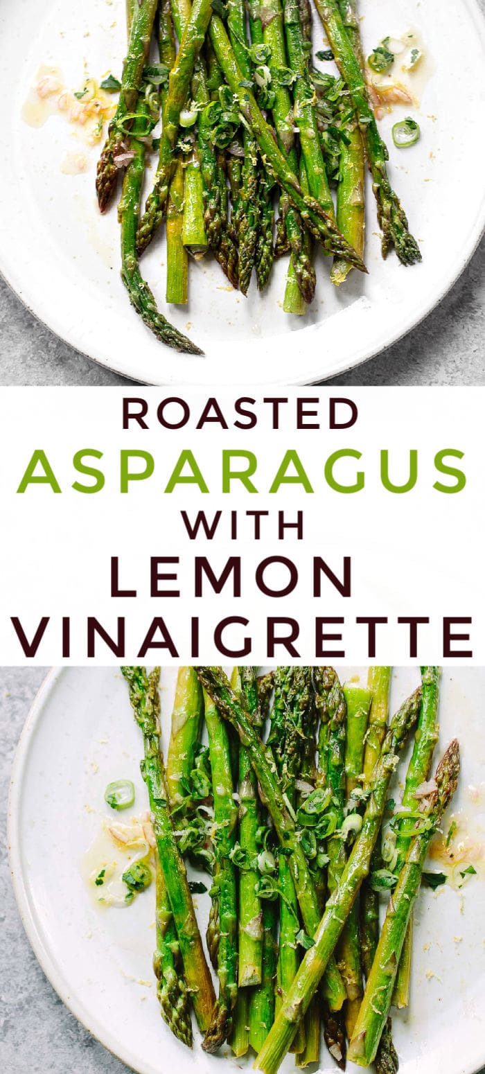 Roasted Asparagus with Lemon Vinaigrette Familystyle Food
