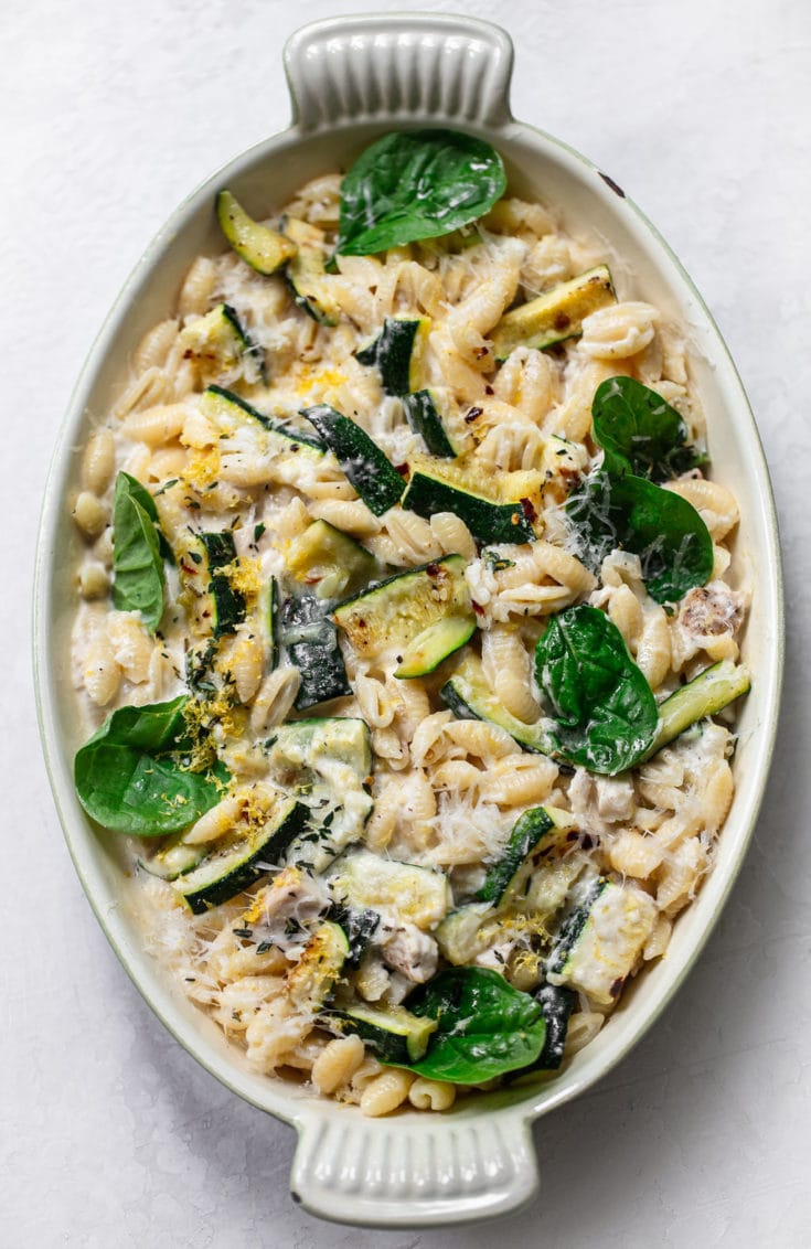Creamy Baked Chicken Pasta with Zucchini Familystyle Food