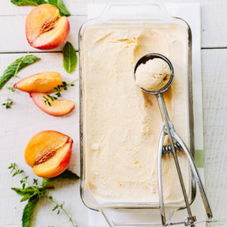 No-Churn Peach Gelato