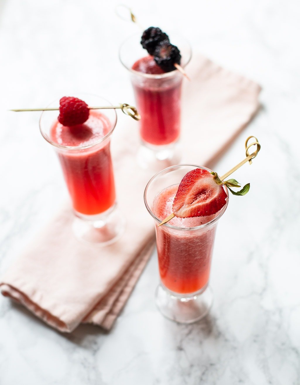 Party Prosecco Cocktails with Summer Berries - Familystyle Food