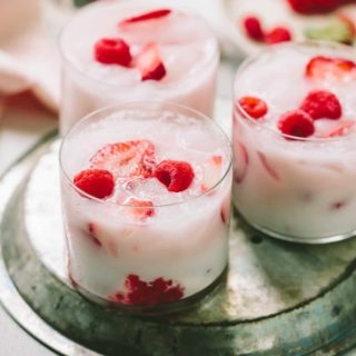 Coconut and Rosewater Red Berry Mocktail Smash