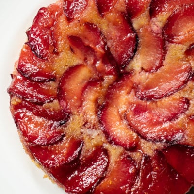 California Plum Upside Down Cake