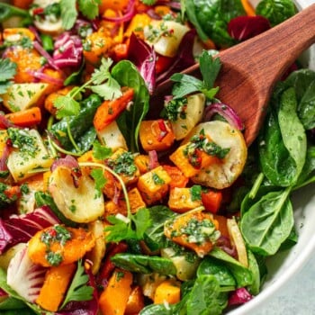 Fall Root Vegetable Salad with Chimichurri Dressing