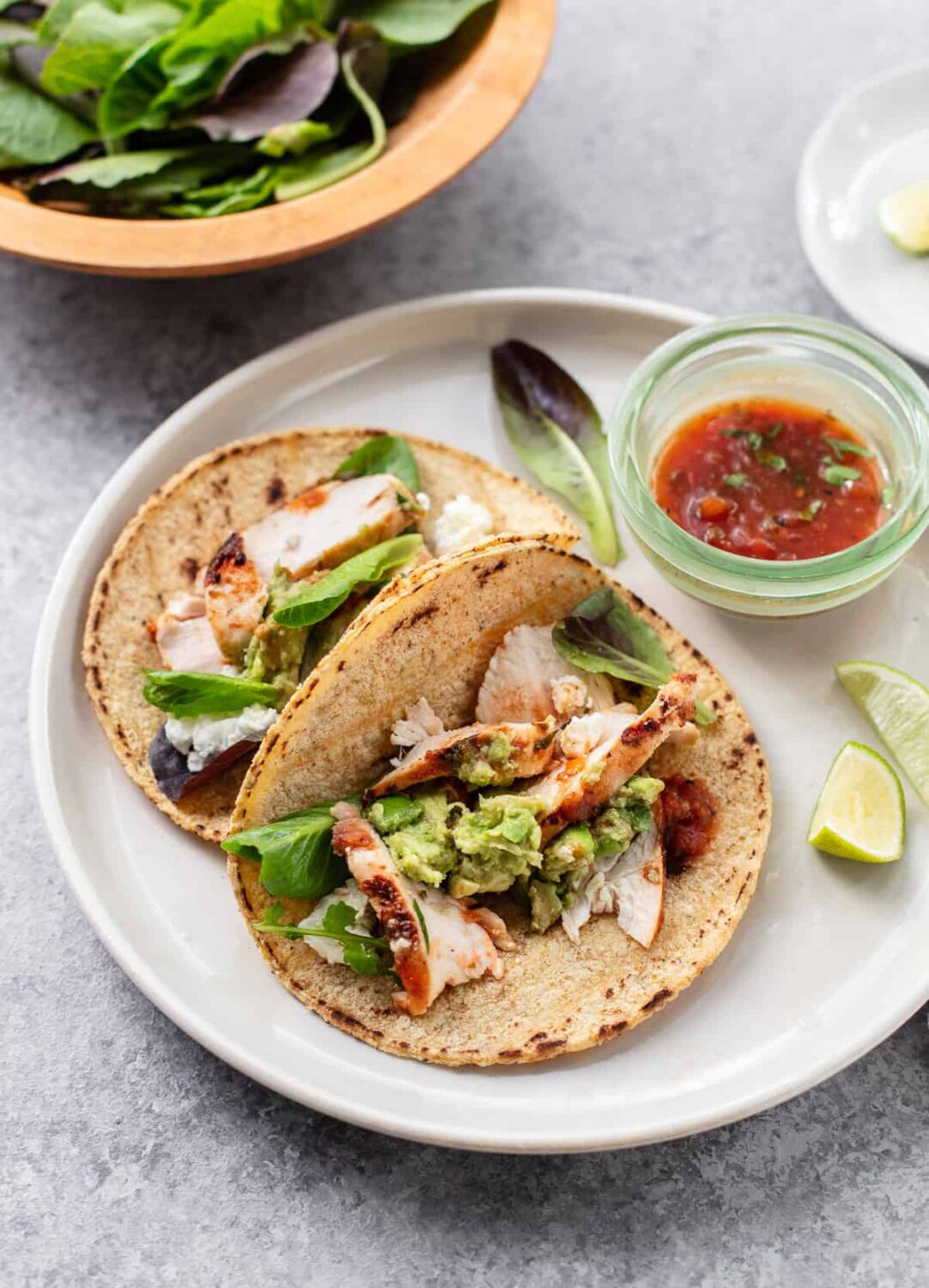 CilantroLime Grilled Chicken Tacos Familystyle Food