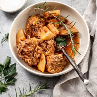 Italian Slow Cooker Pork with Rosemary Potatoes