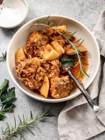 Italian Slow Cooker Pork with Rosemary Potatoes