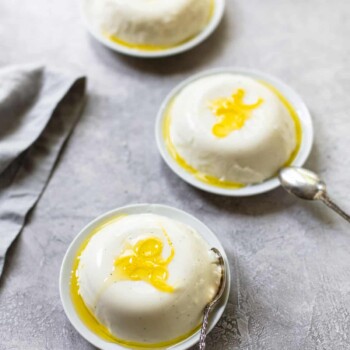 Olive Oil and Lemon Panna Cotta