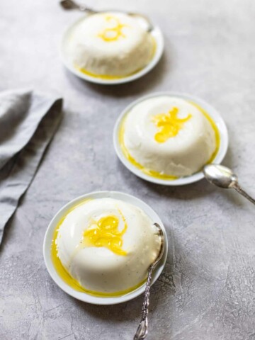 Olive Oil and Lemon Panna Cotta