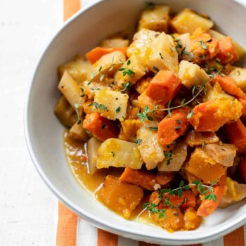 Slow Cooker Root Vegetables with Apple Cider Glaze