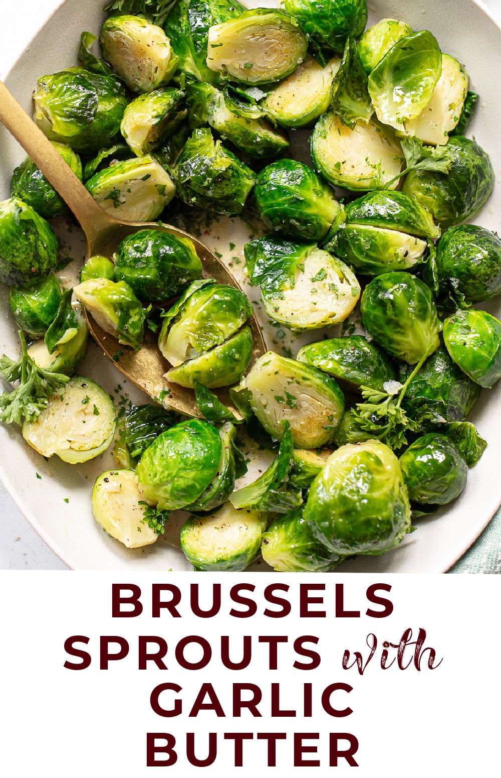 5Minute Steamed Brussels Sprouts with Parsley Butter Familystyle Food