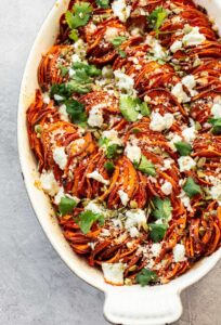 Chili-Lime Sweet Potato Gratin with Goat Cheese