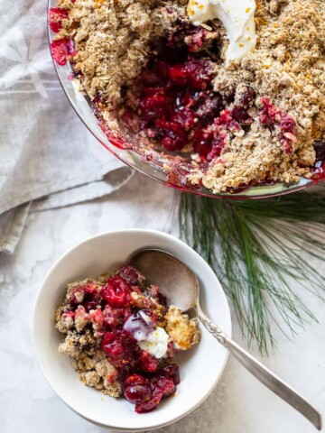 Warm Orange Cranberry Crumble
