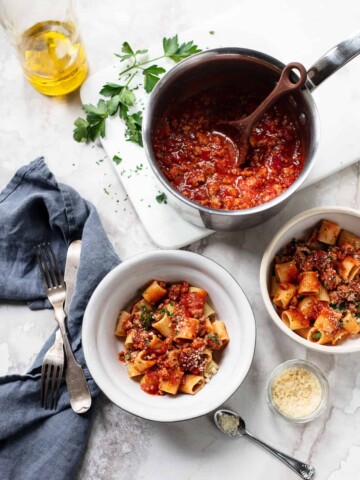 Instant Pot Red Wine Italian Meat Sauce