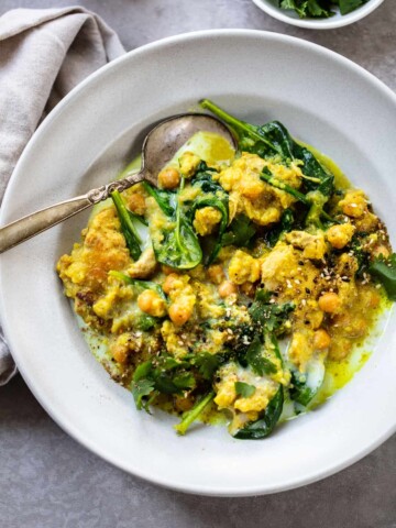 Pressure Cooker Coconut Chicken with Chickpeas and Cauliflower