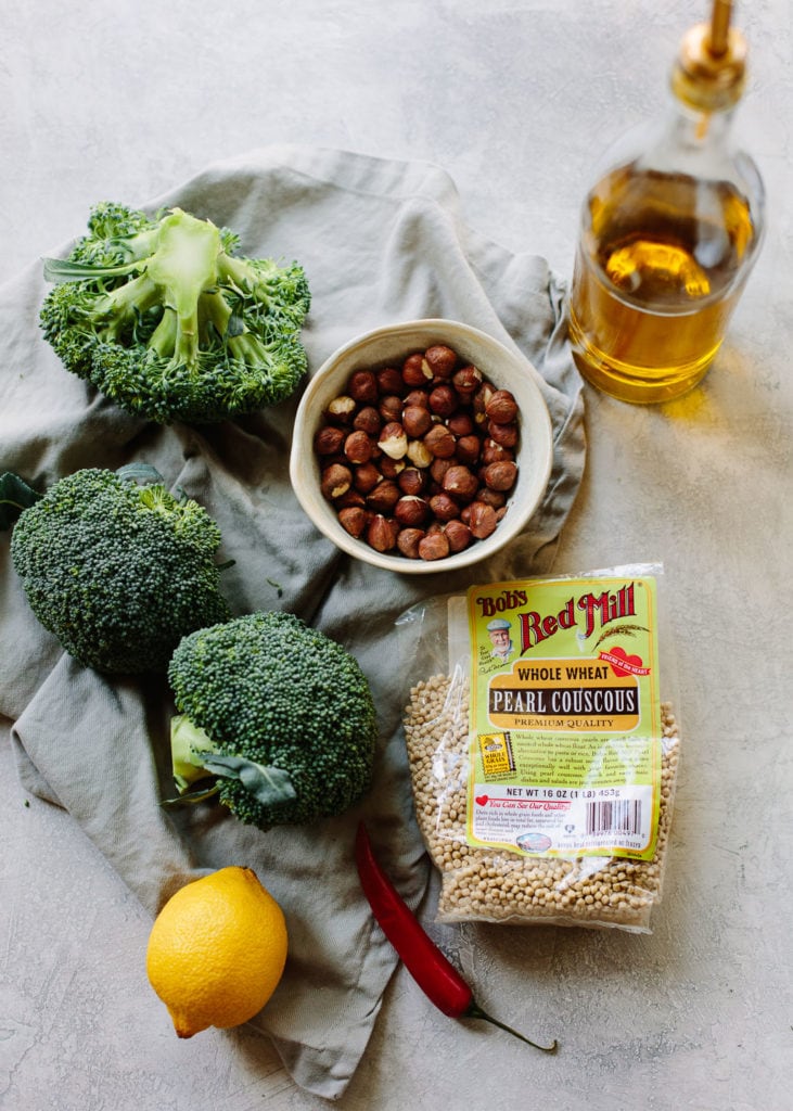 Roasted Broccoli Salad with Couscous Familystyle Food