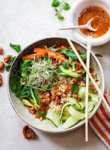 Sweet and Spicy Rice Banh Mi Bowl