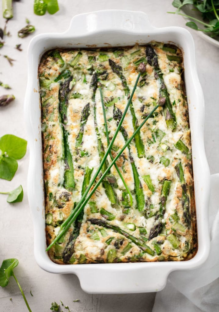 Egg White Asparagus Frittata with Goat Cheese Familystyle Food