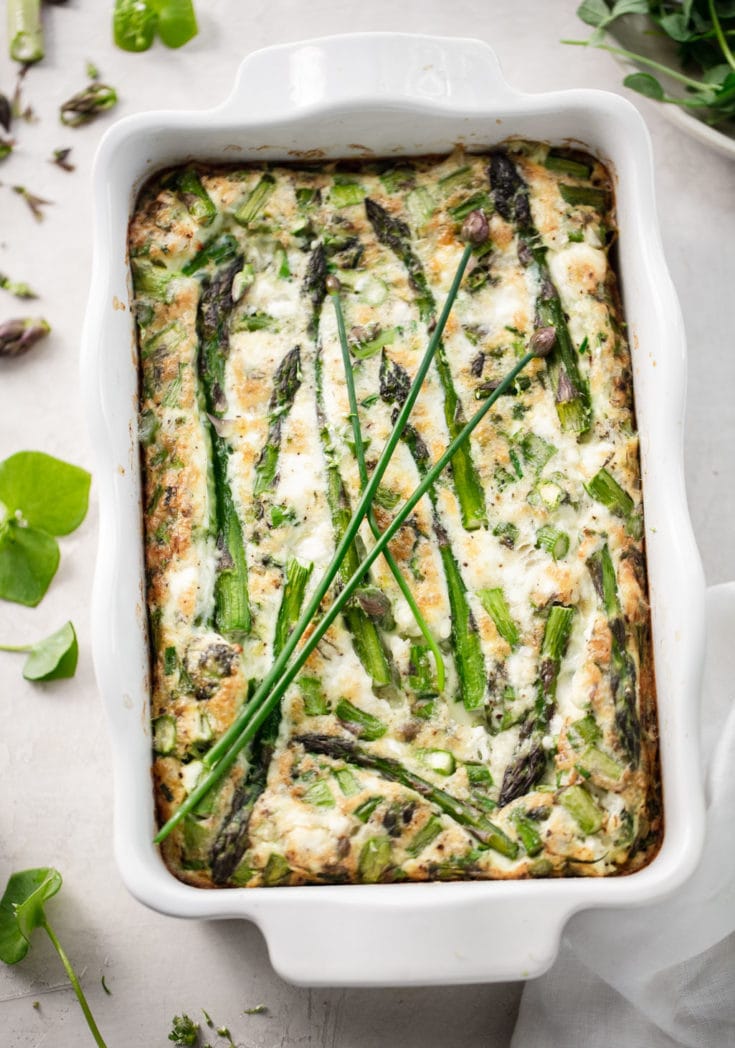 Egg White Asparagus Frittata with Goat Cheese Familystyle Food