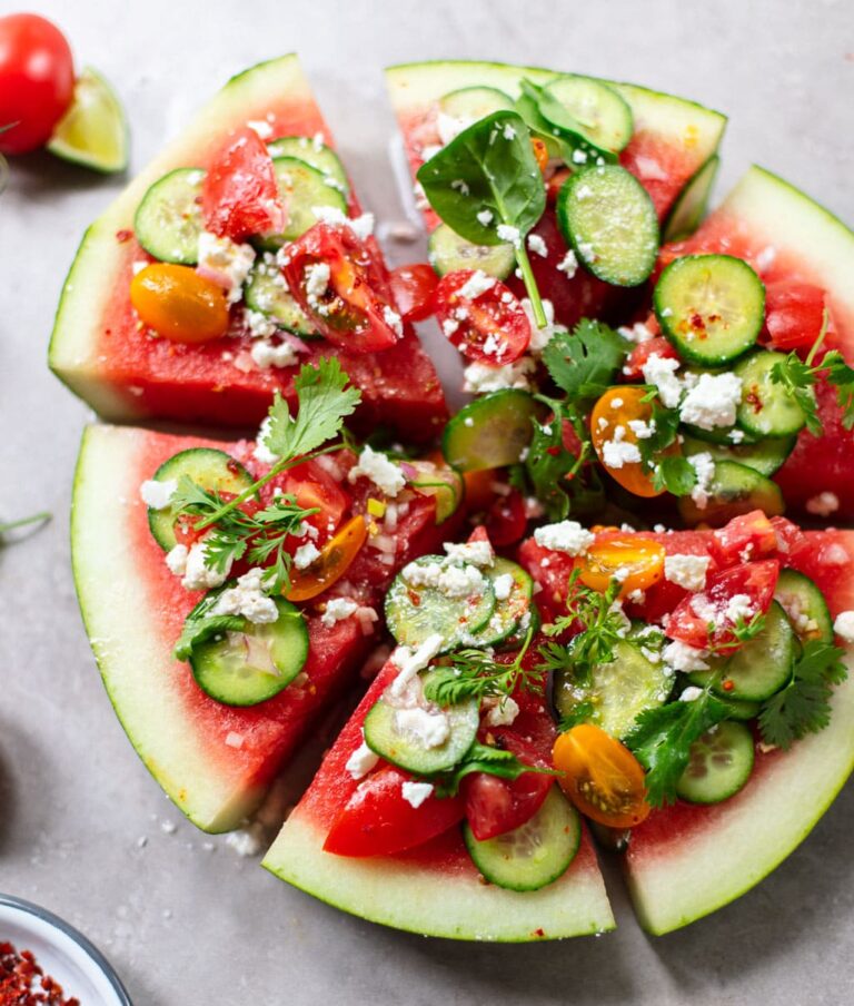Watermelon, Cucumber and Feta Wedge Salad