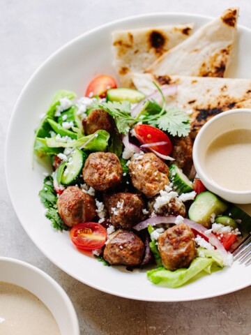 Chicken Gyro Meatball Salad