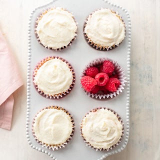 Fresh Raspberry-Filled Vanilla Cupcakes