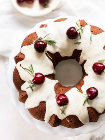 Cherry Olive Oil Bundt Cake