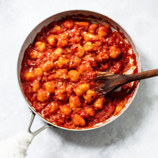 Cauliflower Gnocchi with Spicy Tomato Sauce