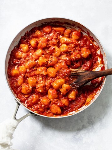 Cauliflower Gnocchi with Spicy Tomato Sauce