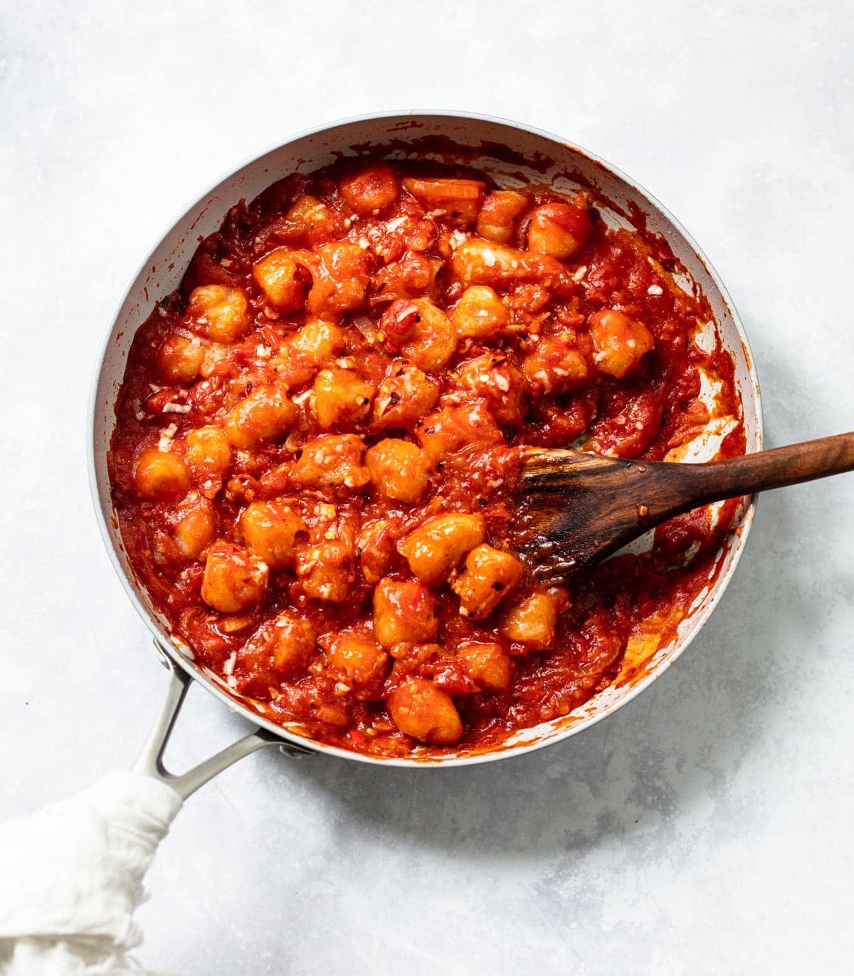 Cauliflower Gnocchi with Spicy Tomato Sauce - Familystyle Food