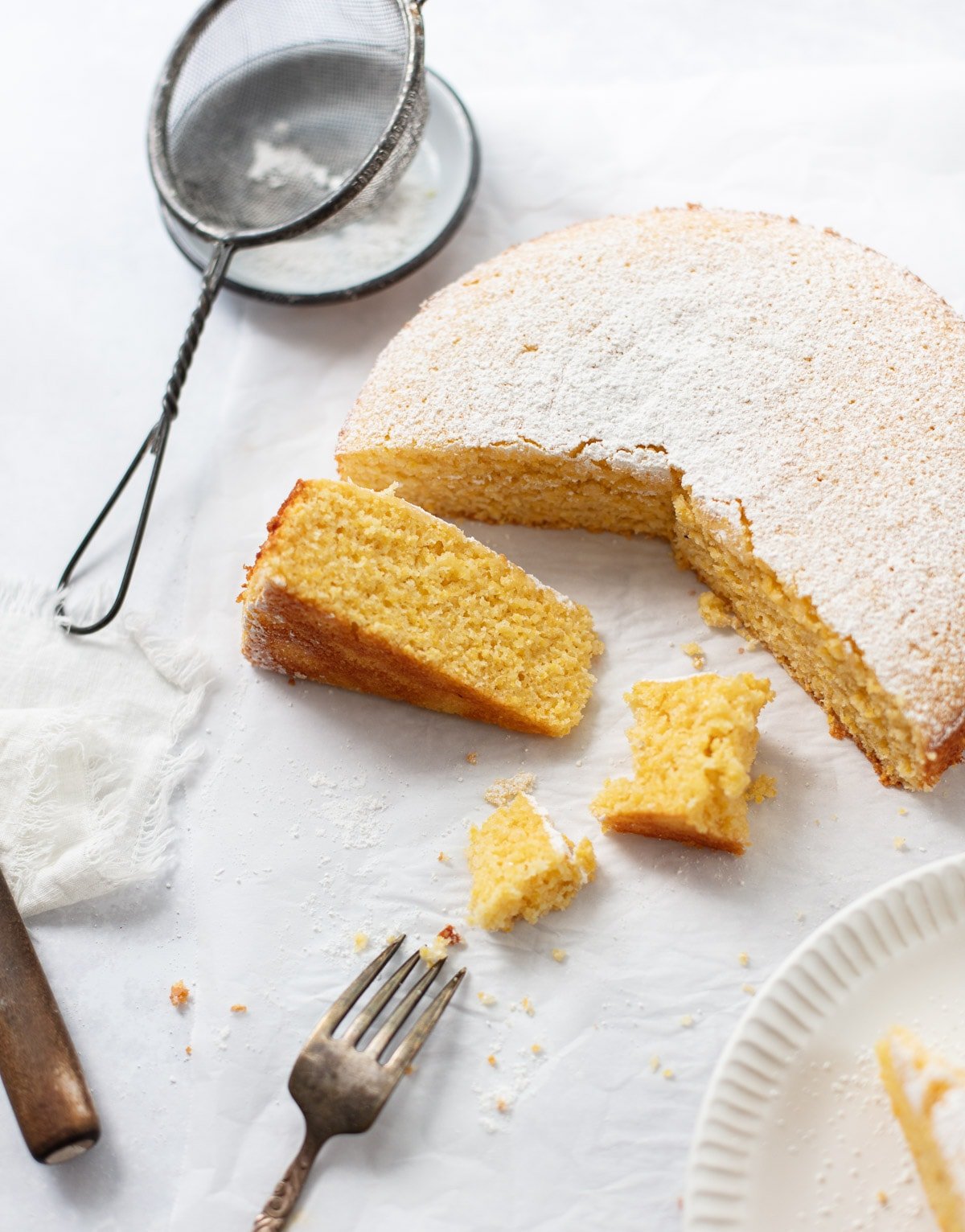 Gluten-Free Lemon Polenta Cake - Abundant Energy