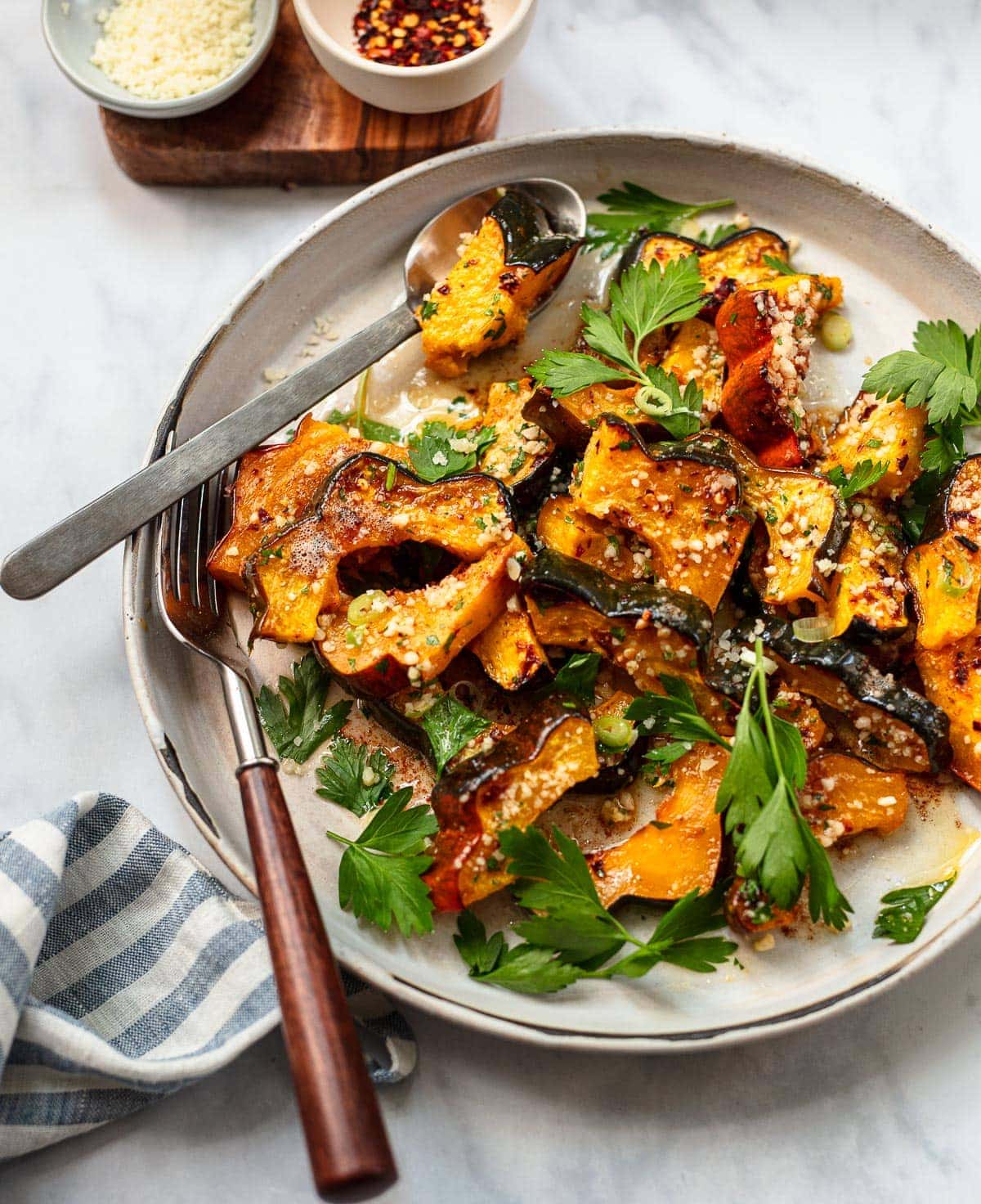 Roasted Acorn Squash With Brown Butter Familystyle Food