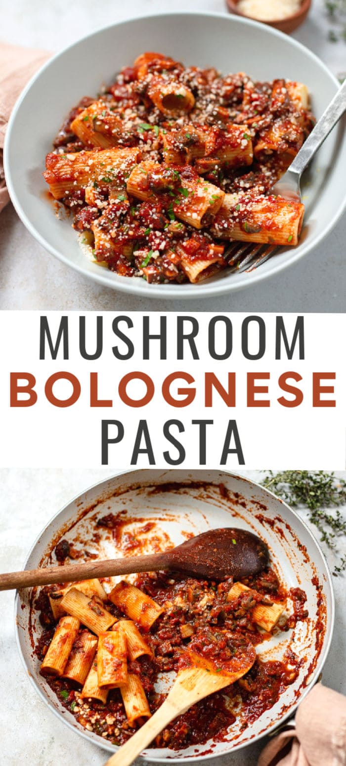 Vegetarian Mushroom Bolognese Pasta Sauce - 30-minute recipe.