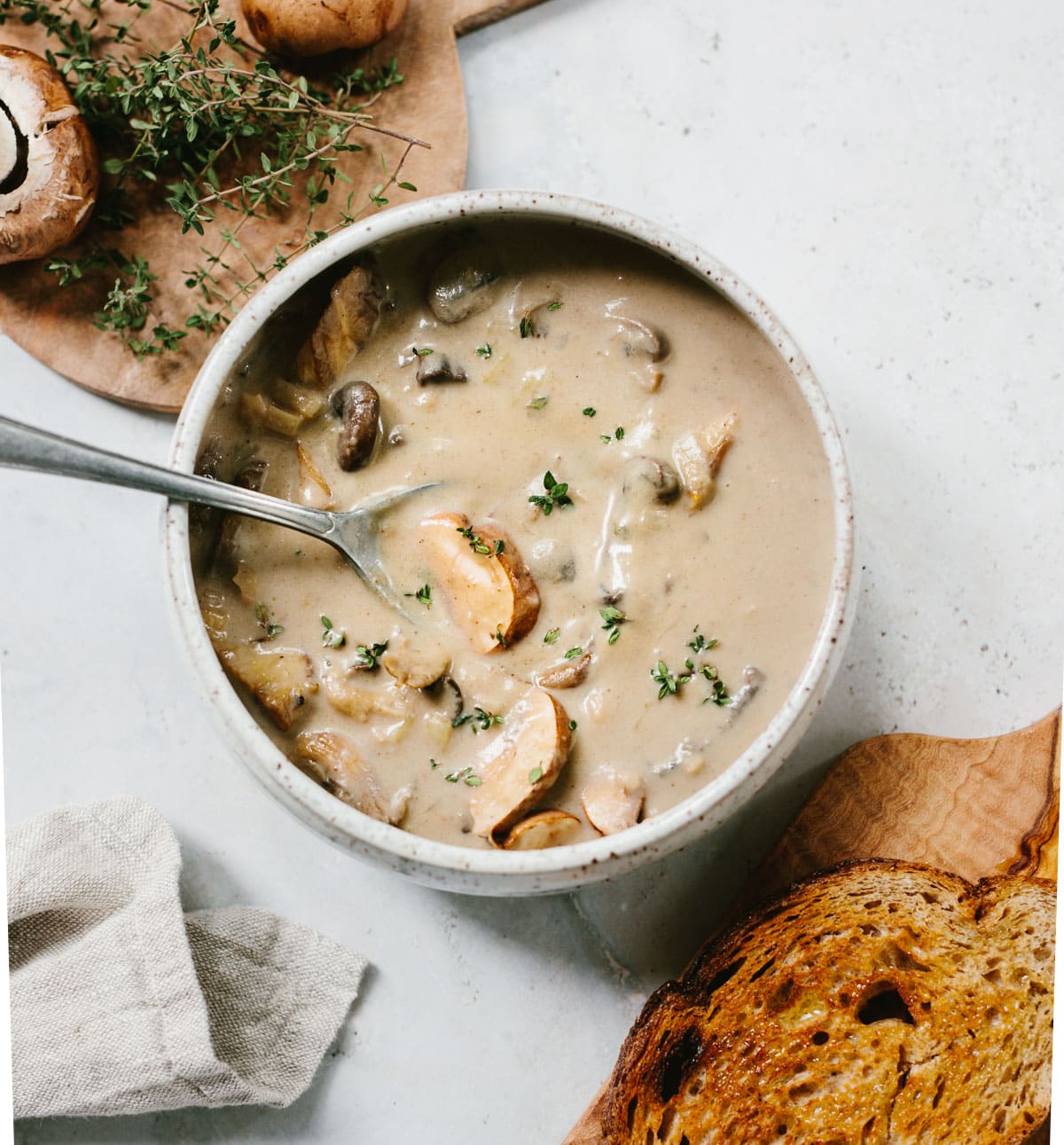 From-Scratch Cream of Mushroom Soup - Familystyle Food